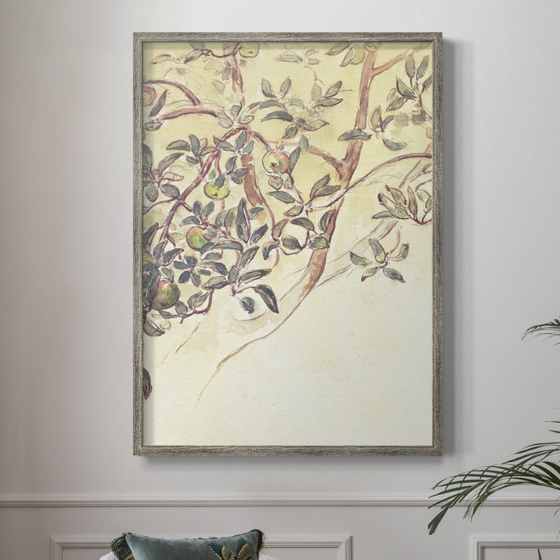 Reproduction florale vintage encadrée CC XXIV - bois massif