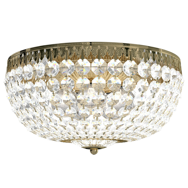 Petit Flush Mount, Heirloom Bronze, Spectra Crystal