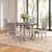 5-Piece Wood Dining Table Set, Rectangular Dining Table and 4 High Back Upholstered Chair, Kitchen Table Set for Dining Room-1852714483