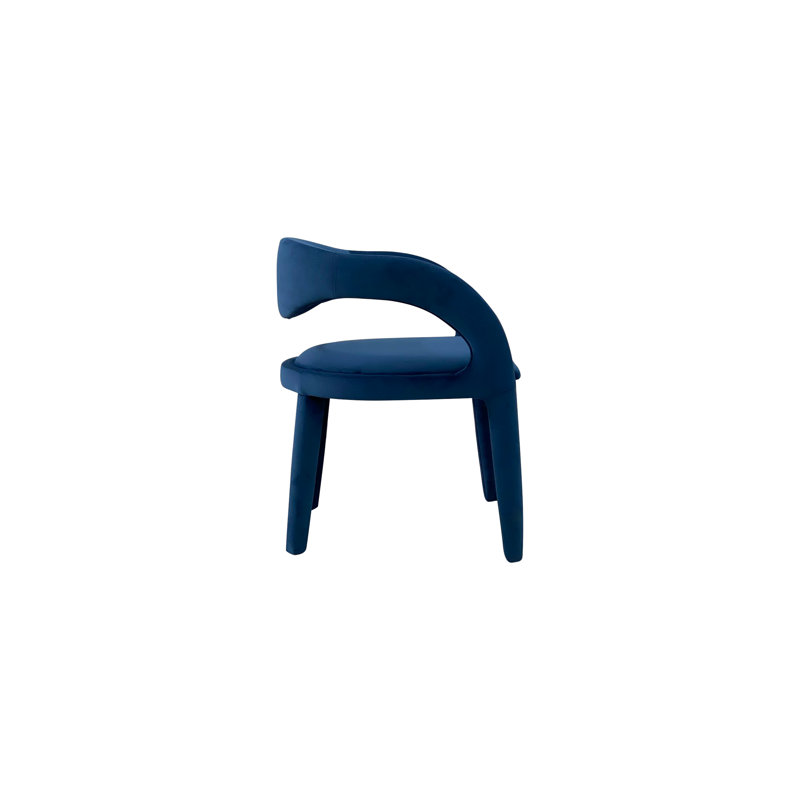 Chaise avec accoudoirs en velours Irwinton