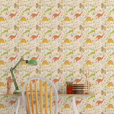 Hoopla Walls Jurassic Party Bronze Age 10m Wallpaper