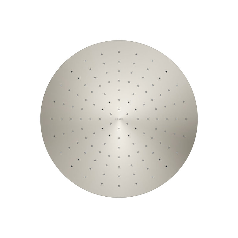 Contemporary Round 14" Rainhead with Katalyst Air-Induction Spray, 2.5 Gpm, Vibrant Polished Nickel