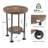 Round End Table with 2-Tier Storage