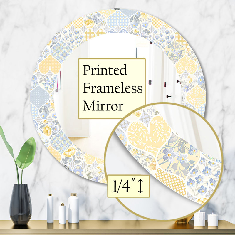 Miroir mural Floral Dew 7 Farmhouse, H 31,5 po x l 31,5 po x P 0,24 po