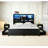 3-Pieces Metal Queen Bedroom Set with with Upolstered Headboard, Charging Station, LED Lights,High Storage Headboard and 4 Drawers, 1200LBS Weight Capacity