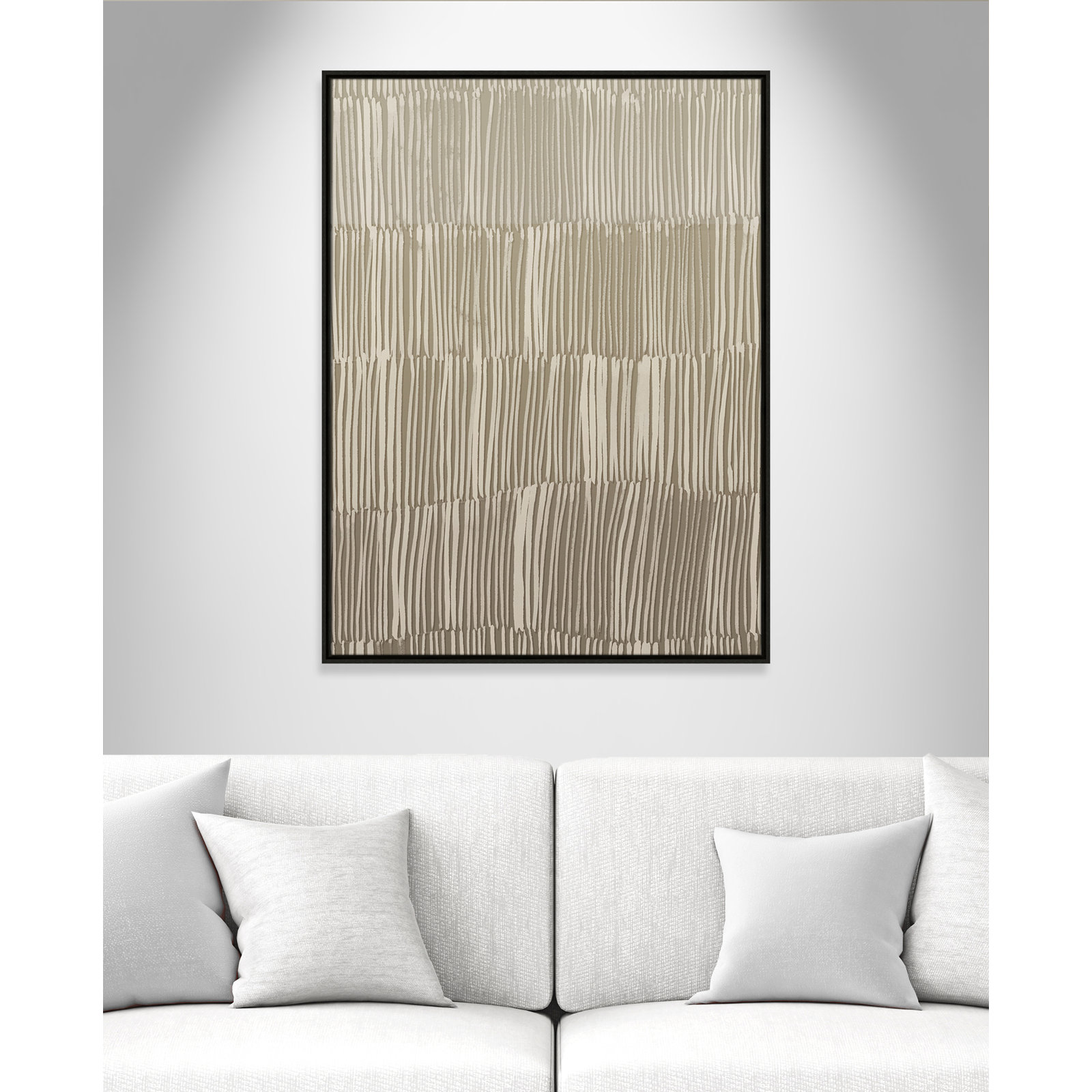 Linear Calm II Print by , 41.5" H x 31.5" W, Espresso Floater