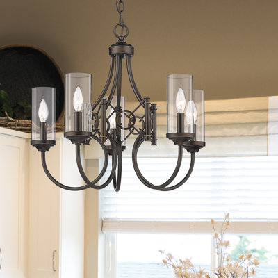 Littleville 5 - Light Steel Dimmable Empire Chandelier