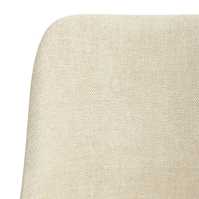 Chaise en bois massif Lozelle, Espresso, Toile Milsap