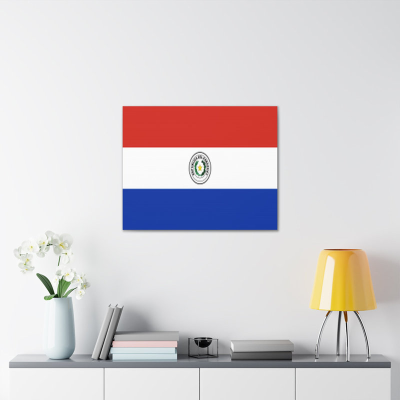 " Paraguay Country Flag " Print, 24" H x 30" W