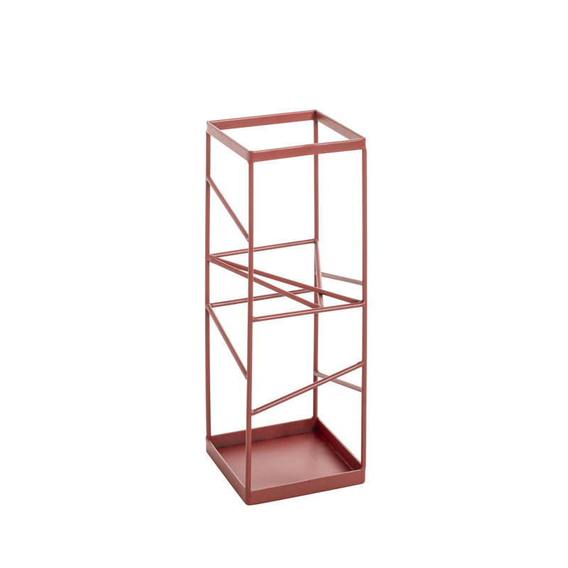 Hinrichs Metal Freestanding Umbrella Stand, Red