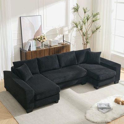 Sleeper Sofa, U Shaped Sofa, Pull Out Bed, Convertible Oversize 2 In 1 Sleeper Sofa