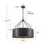 4 - Light Dimmable Drum Chandelier-627401765