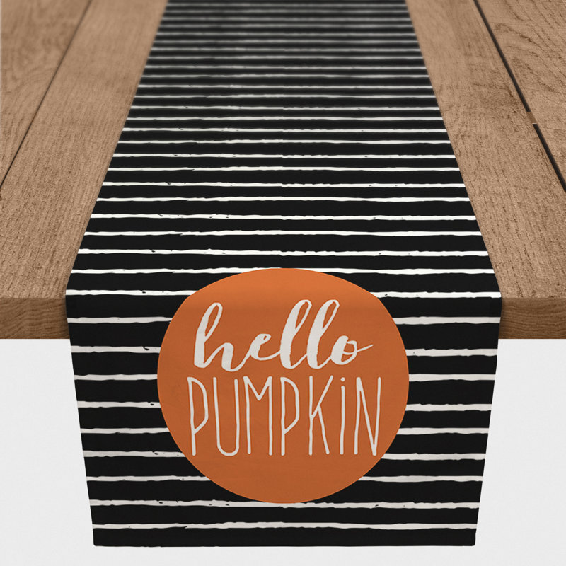 Chemin de table hello citrouille Margaret, L 90 po x l 16 po