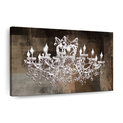 " Old Crystal Chandelier Canvas Print "