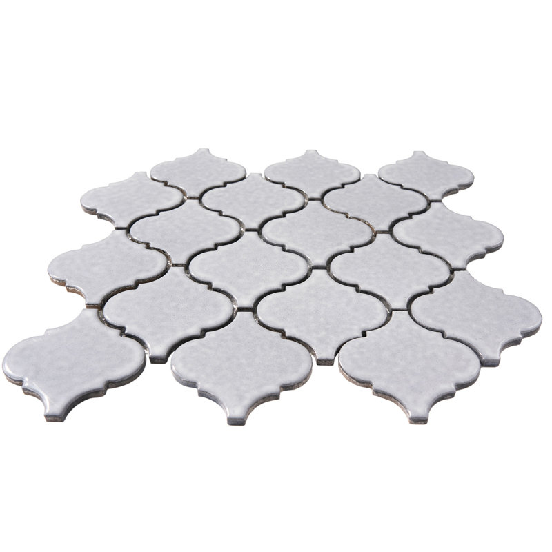 Carrelage mosaïque 3,3 po x 3,4 po, gris