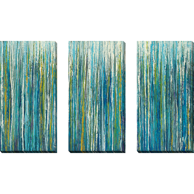 "Greencicles", ensemble de 3 impressions sur toile