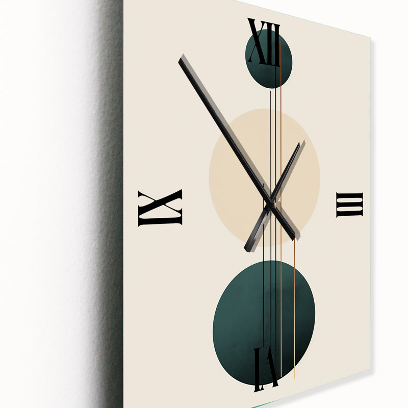 Horloge murale Mid Mid Century, H 32 po x l 24 po x P 1 po