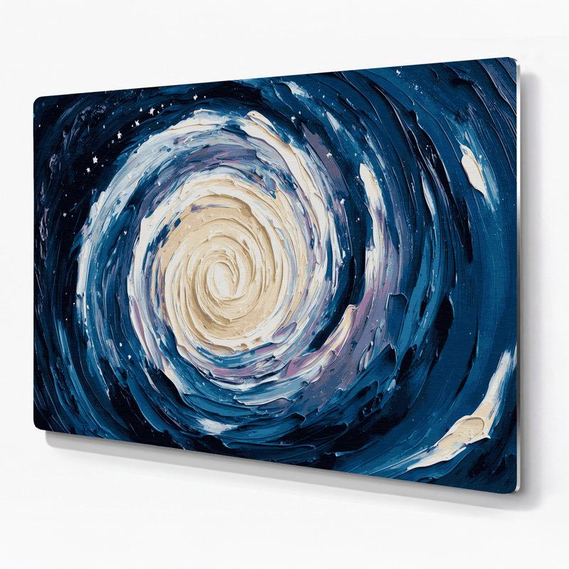 Art mural en métal bleu, H 16 po x l 20 po