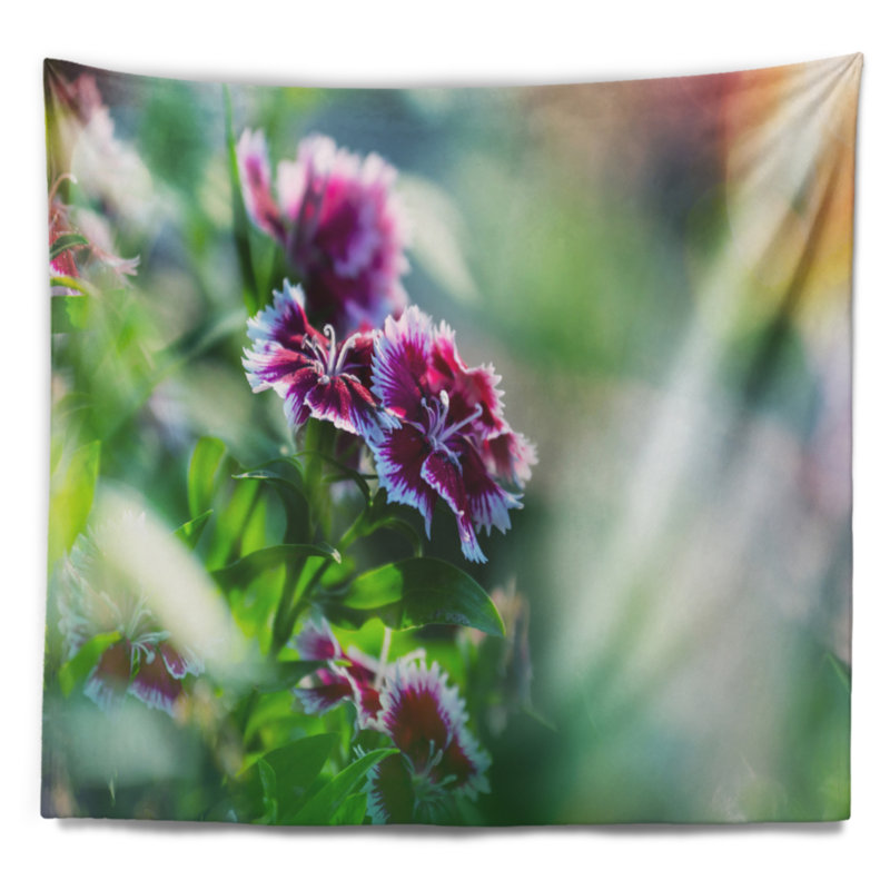 Tapisserie d’arrière-plan floral fleurs rose, H 68 po x l 80 po
