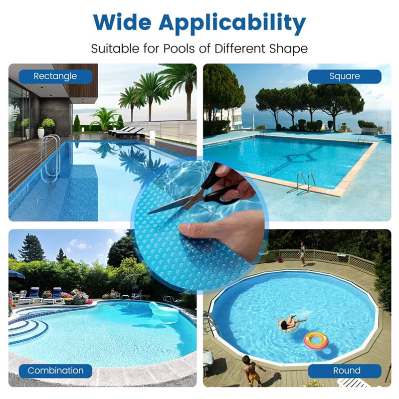 16 Mil Solar Blanket for Rectangular In-Ground Pools - Blue, 6 x 12FT