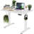 Electric Height Adjustable Standing Desk with Hooks-1887789152-1893324577