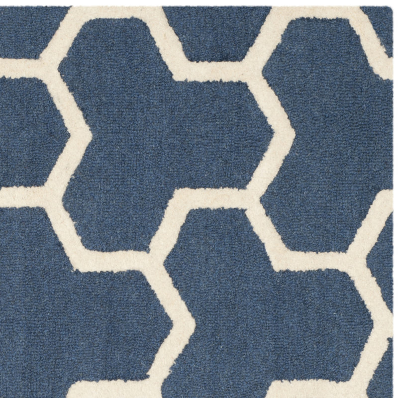 Tapis en laine touffeté à la main Ellicott Cambridge, Rectangle 6 pi x 9 pi