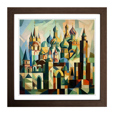 Moscow Kremlin Cubism - Framed Print