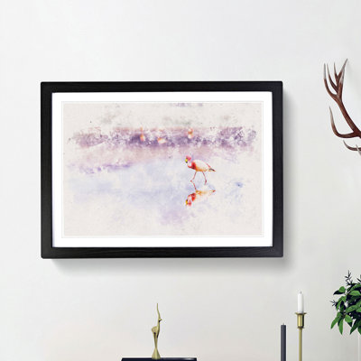 Flamingo Reflection - Picture Frame Painting Print