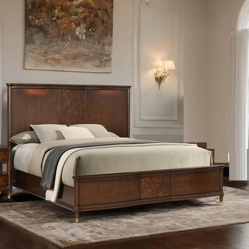 Transitional Style Bed Panel Bedframe, Queen