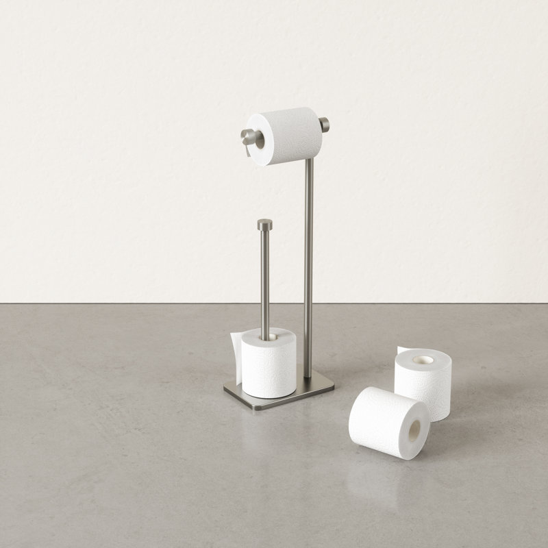 Porte-papier hygiénique sur pied Cappa PTH, Argent argent