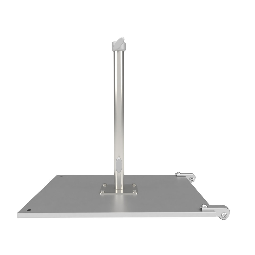 113 Lb. Galvanized Steel Free Standing Umbrella Base with Wheels California Umbrella