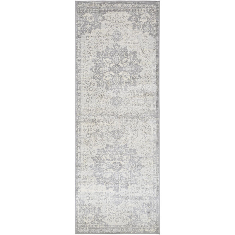 Tapis oriental tissé à la machine, Tapis de couloir 2 pi 7 po x 7 pi 3 po