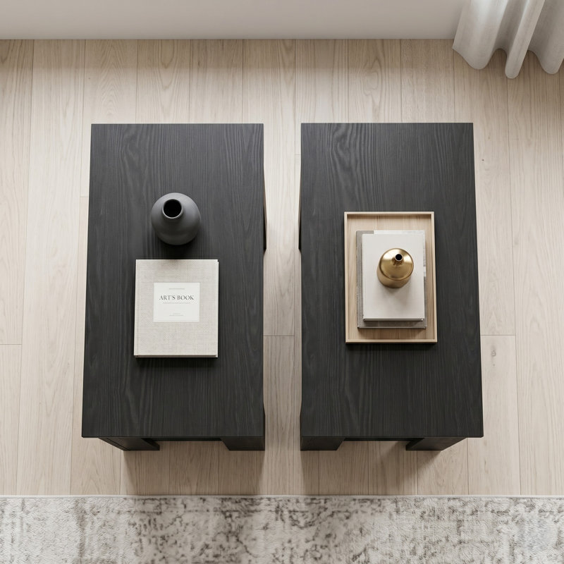 Ensemble de 2 tables de bout Telluride, Noir