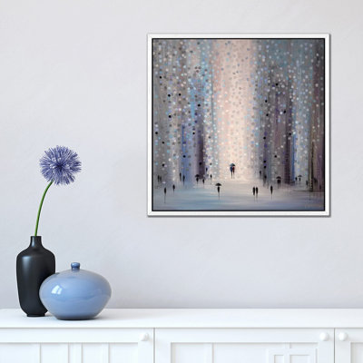 Lovers In The Rain by Ekaterina Ermilkina - Wrapped Canvas Painting