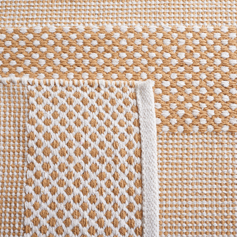 Striped Kilim Flat Weave Cotton Striped Rug, Rectangle 3' x 5'