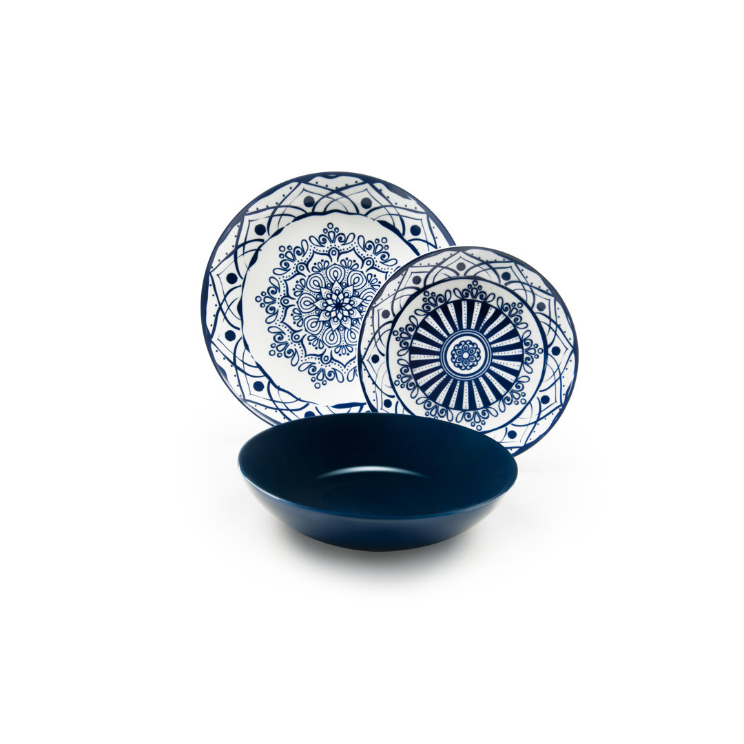 Boheme Blue Piece Dinnerware Set - Service for 6