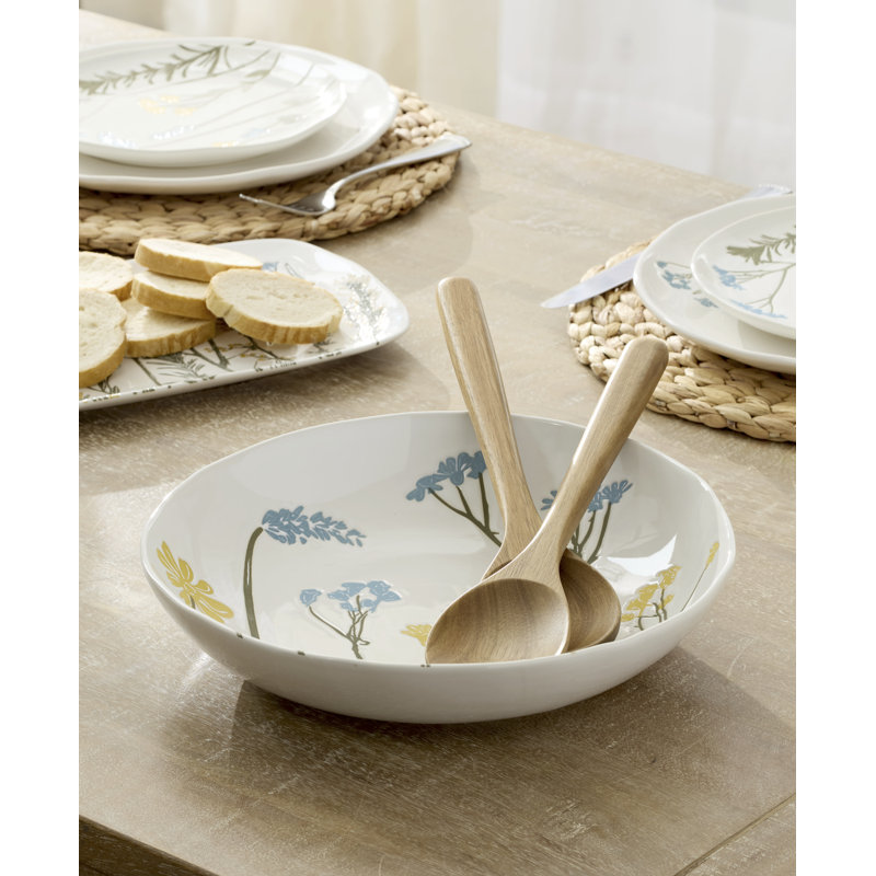 Lenox Wildflowers Salad Bowl with Severs