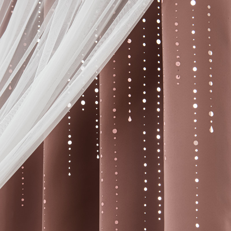 Rideau en polyester Exzavion, Mauve