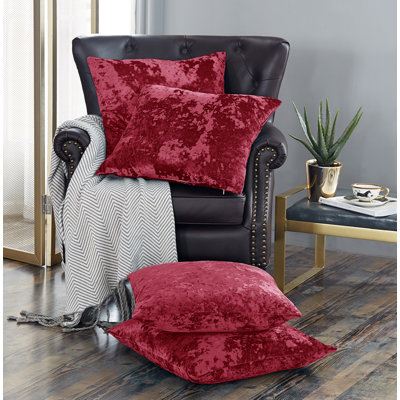 Crushed Velvet Throw Pillow Covers