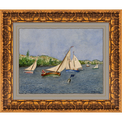 Boat Race In Harbor Giclee Print