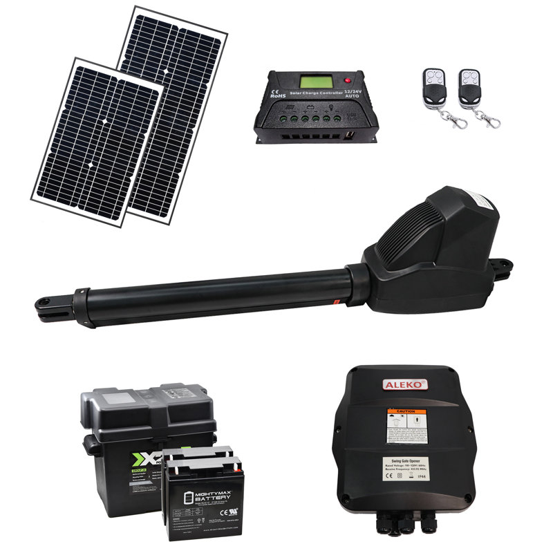 Opérateur à une battante simple - AS600 AC / DC - Kit solaire 50W