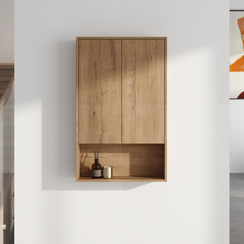 Bellmead 37.38"H Wall-Mounted Bathroom Cabinet, 37.38" H x 24" W x 5.8" D