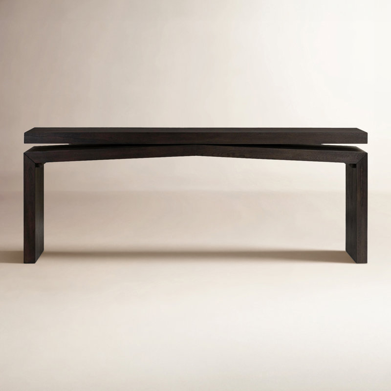 Matthes Console Table, 30.75" H x 78.75" W x 15" D, Smoked Black