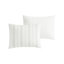 Ensemble de housse de couette 5 pièces en jacquard de coton avec rayures texturées et coussins hypoallergéniques, très grand / très grand californien