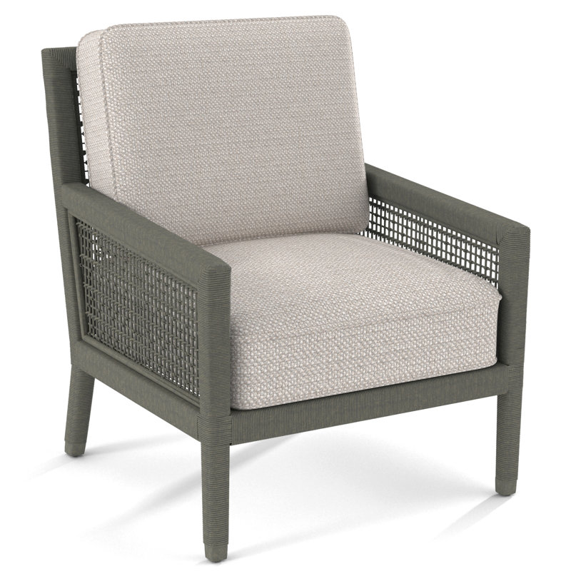 Harper Upholstered Armchair, White Textured Performance; 0865-91, Greystone