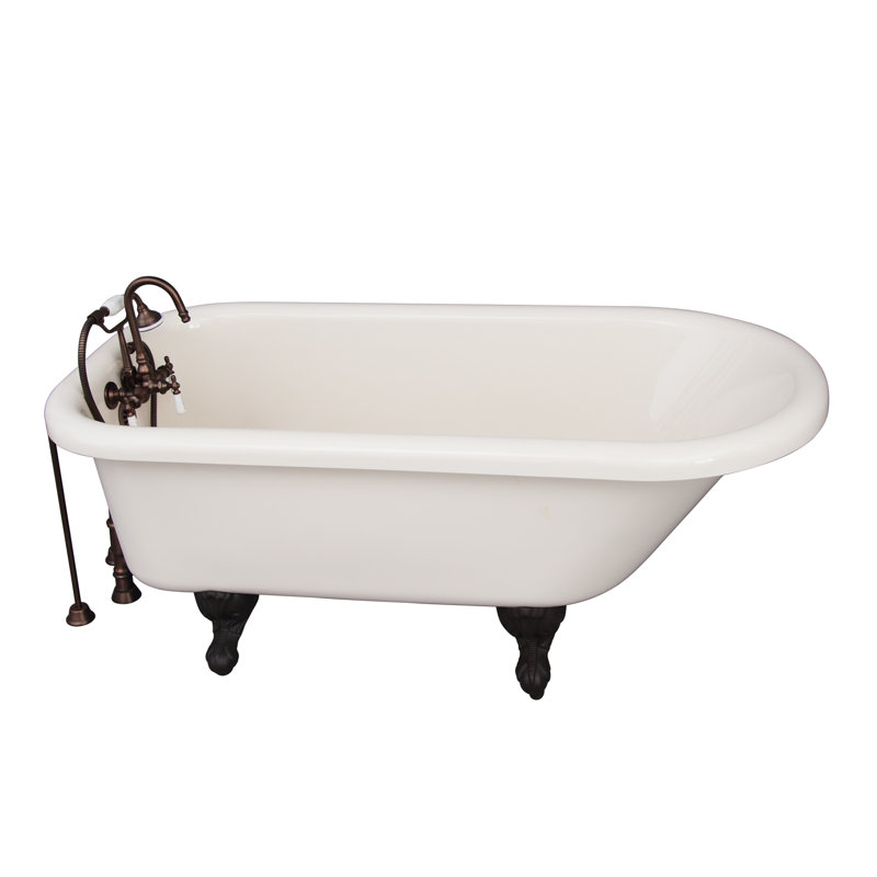 Anthea 60'' x 30'' Soaking Acrylic Bathtub with Faucet