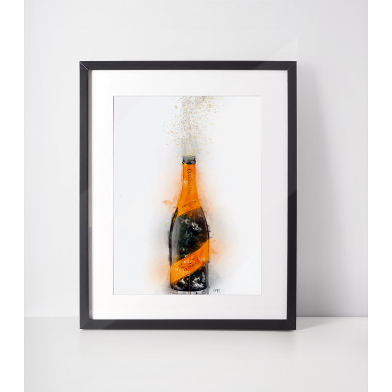 Prosecco Bottle Fizz Bottle - Single Picture Frame Print