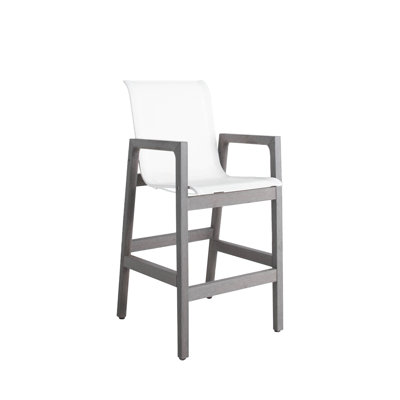 Seashore Wood Outdoor 29.5" Patio Bar Stool