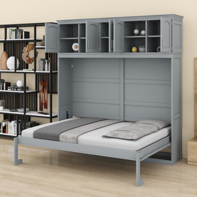 Lit escamotable peu encombrant avec armoire