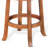 Marv Swivel Counter Stool Set of 2 | Faux Leather Seat | Rustic Oak Brown Mahogany Wood-105906608